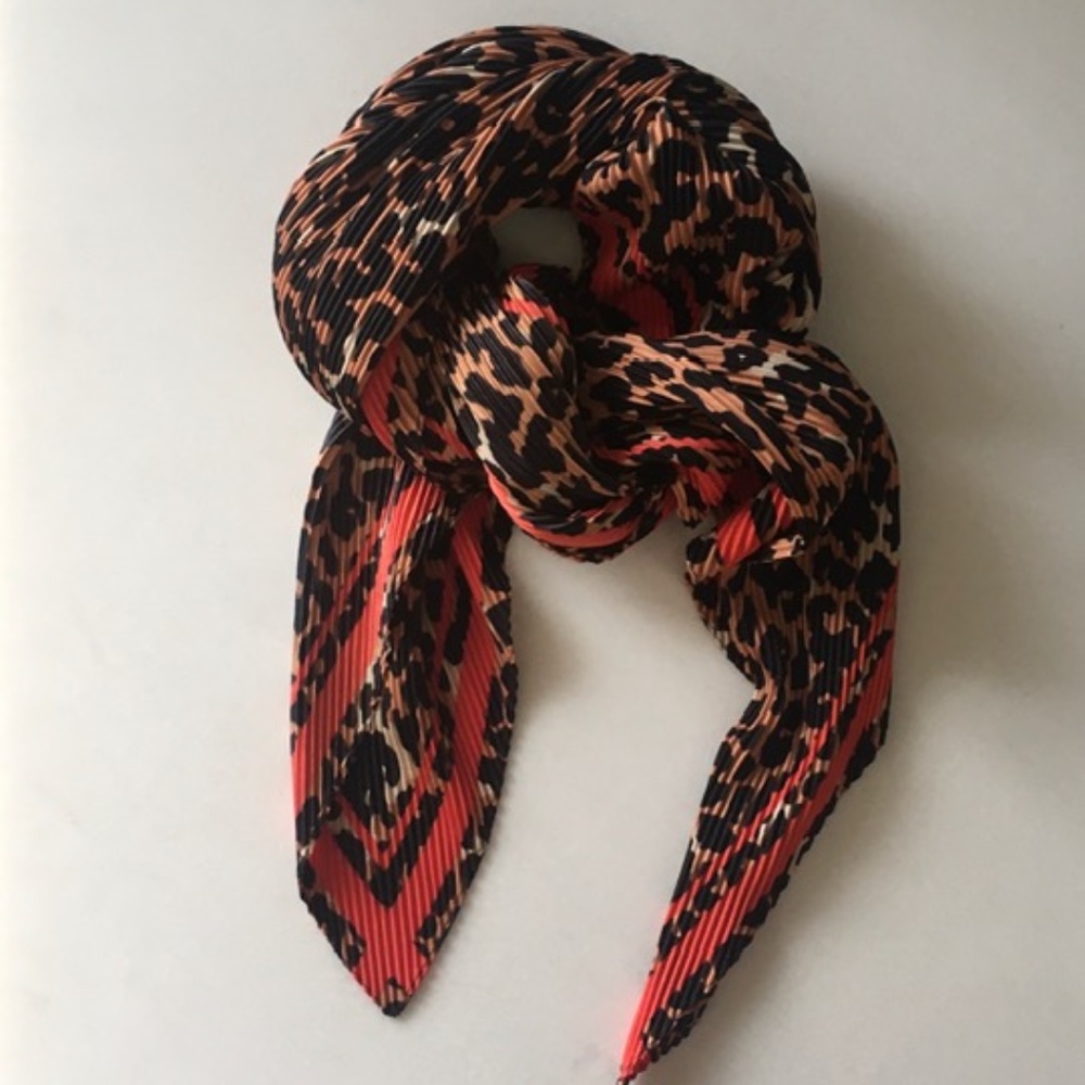 Silk Leopard Print Zara Scarf